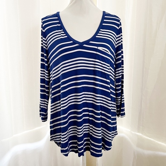 Merona striped tunic top Size Large - Picture 1 of 5